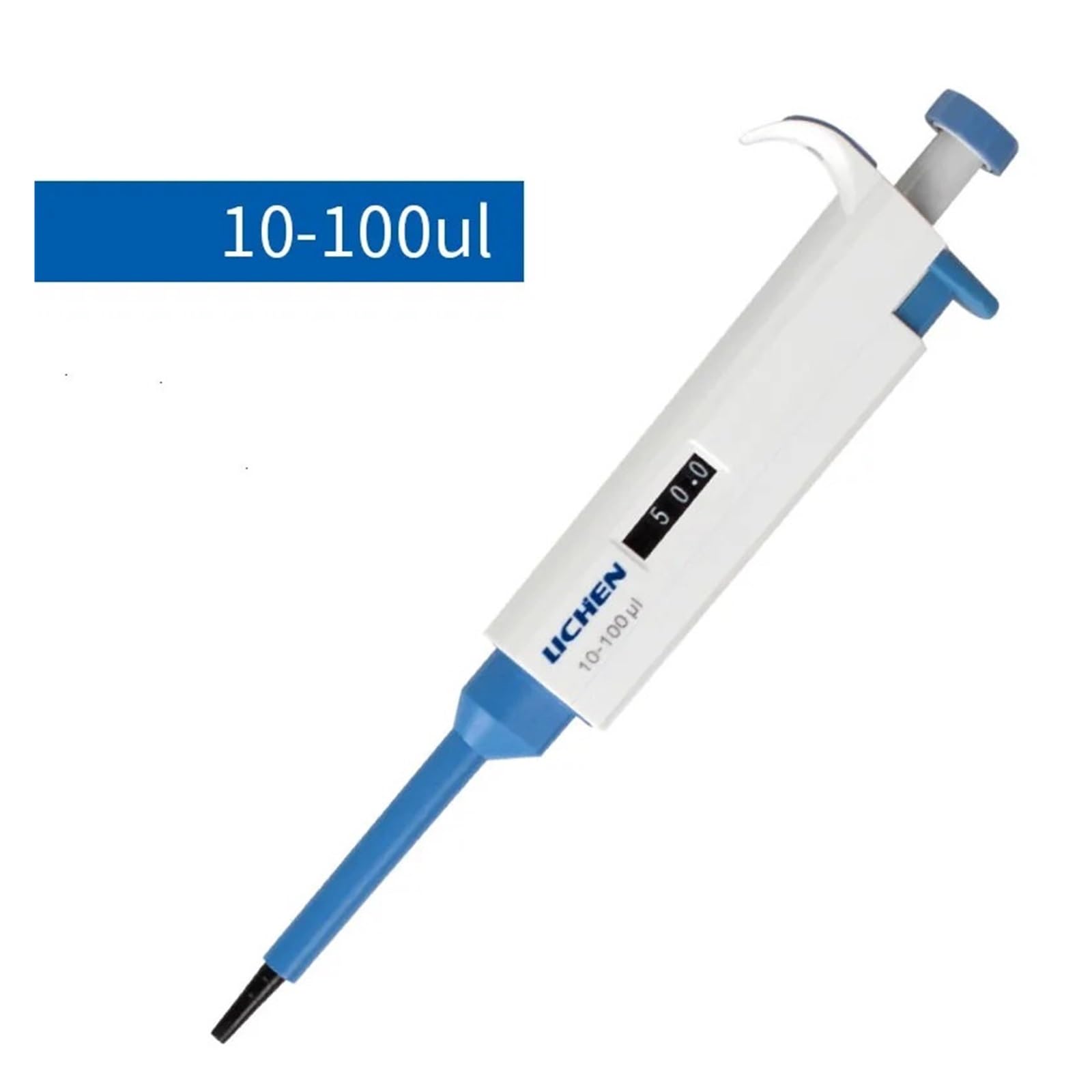 Pipeta, Equipo de laboratorio Pipeta monocanal de plástico Micropipeta monocanal ajustable(10-100ul)