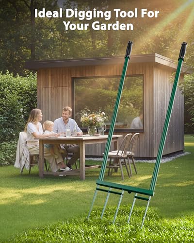 Herramienta Broadfork para Jardín de 5 Púas, Manual con Mango Ergonómico de 58 Pulgadas miniatura 7