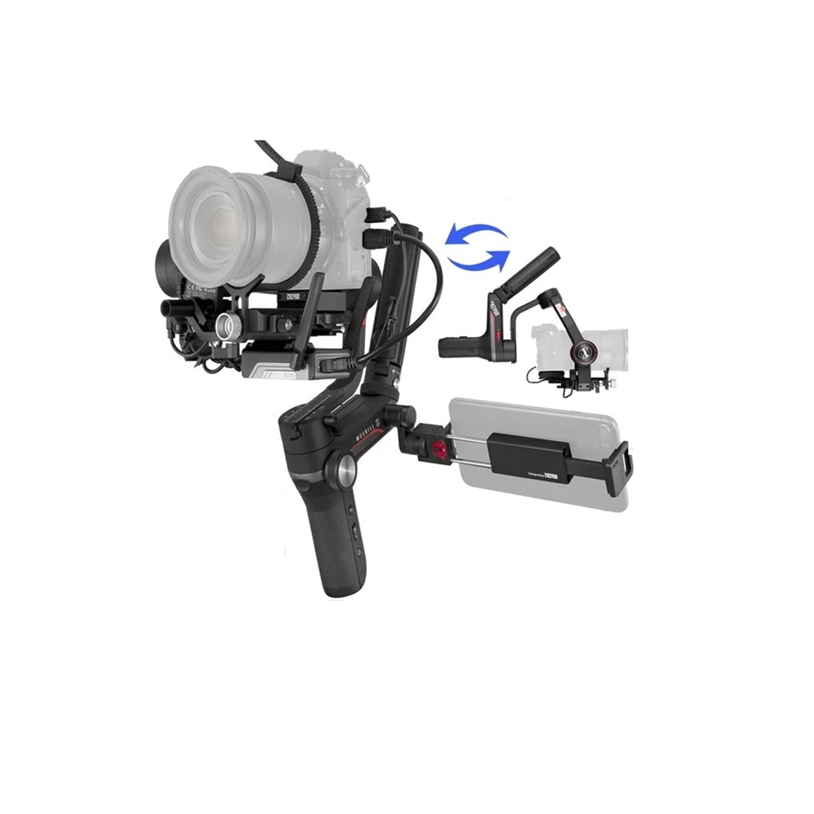 Ręczny stabilizator gimbala do lustrzanek cyfrowych DSLR Transmisja na żywo(Package 2)