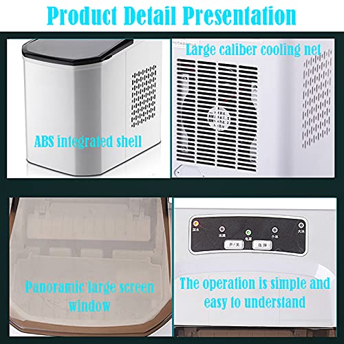 MHGD Kompakte Eismaschine, selbstreinigend, Eismaschine für die Arbeitsplatte, tragbarer Eiswürfelbereiter, einfach zu… – Bild 4