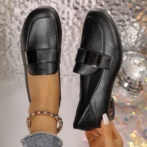 Women's Casual Slip-On Loafers Comfortable Everyday Walking Shoes with 25cm Heel for Spring Summer Fall Winter4