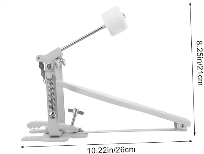 Pedal simple para bombo de batería de metal duradero miniatura 2
