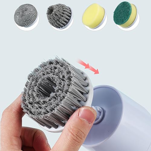 Electric Brush for Cleaning - Handheld Powerful Scrubbers for Cleaning | Spin Scrubber with Replaceable Brush Heads, Powerful Cleaning Brush for Bathtub, Floor, Wall, Tile, Toilet, Window, Sink - Image 6