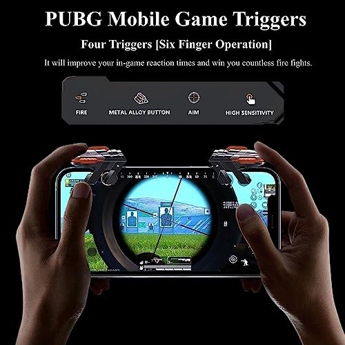 Rakizbe PUBG Mobile Game Triggers 4 Gatilhos [Operação de 6 Dedos] Alta Sensível Aim Controlador de