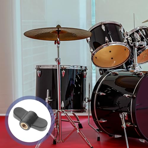 Hand Tighten Cymbal Stand Wing Nuts Drum Accessories 4Pcs Black Plastic Mounting Nut Set for Drum Clamping Screw Knob - Thumbnail 7