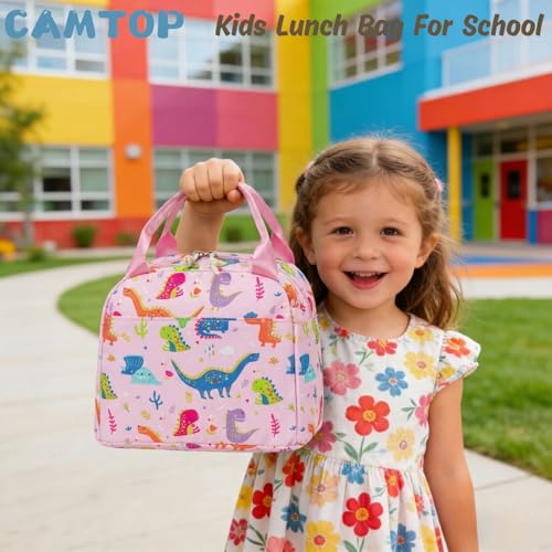 Image of CAMTOP Girls Lunch Box Kids Insulated Lunch Bag Kids Cute Lunchbox for Girls Loncheras Para Ninas