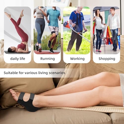 Image of Silicone Gel Heel Protectors Velcro Heel Pad for Pain Relief, Plantar Fasciitis, Arch Support for Flat Feet For Men and Women (Small, Black)