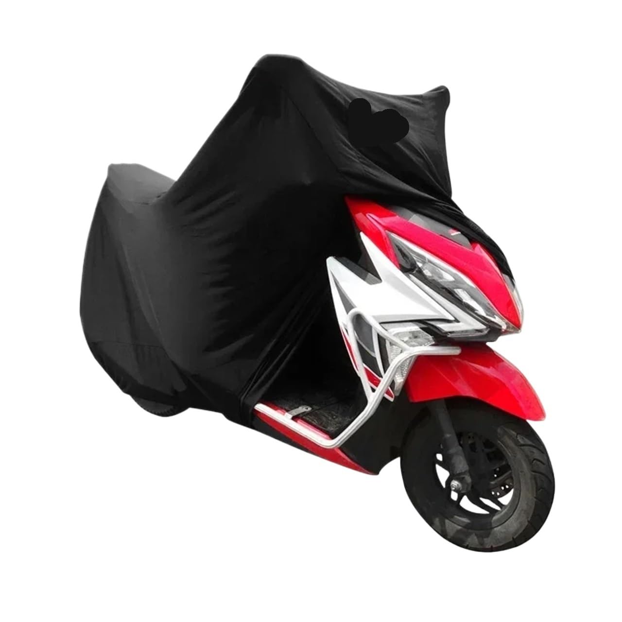 Universal Motorrad Abdeckung UV Indoor Outdoor Schutz Motor Bike Roller Staubdicht Elastische Stoff(Black,3XL for 221-230cm)