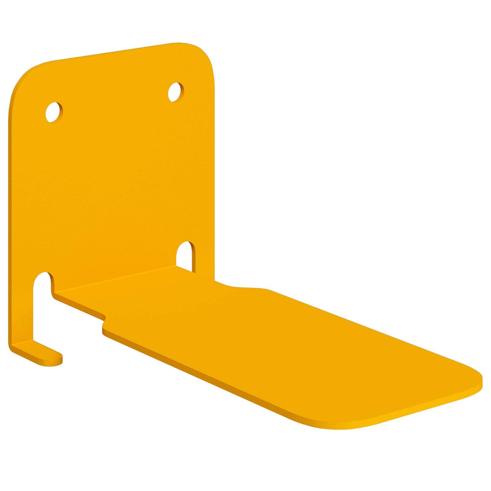 Mensola galleggiante da parete giallo senape 24 pezzi | Acciaio durevole, bordo rialzato, design salvaspazio, stile minimalista, facile da pulire