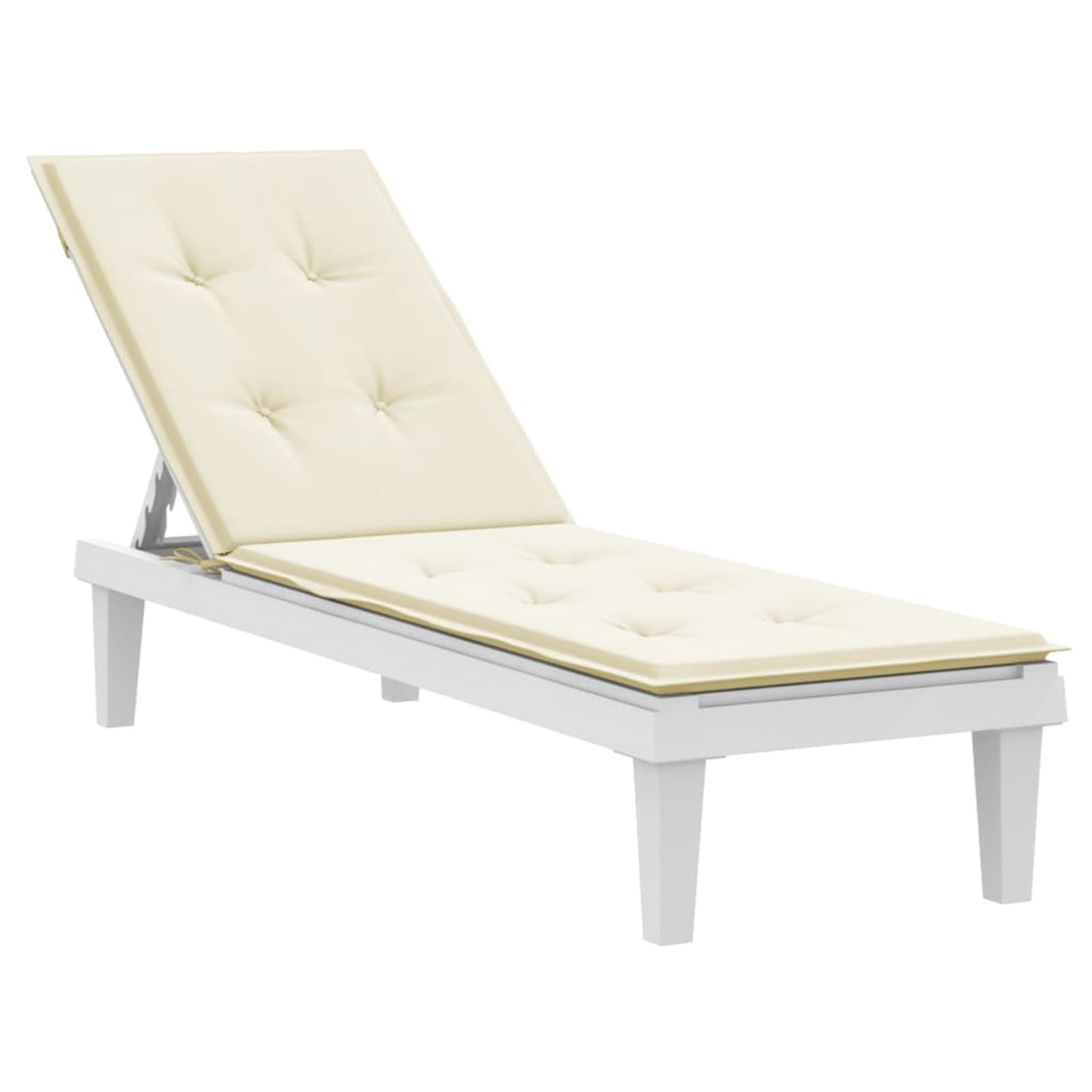 Gecheer Cuscino per lettino color crema (75+105) X50X3 cm Materassino per lettino da giardino, cuscino decorativo per panca esterna