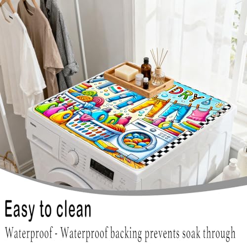 Image of Nuxovilar Checkered Dryer Cover Top 23.6x19.7in Polyester Mat
