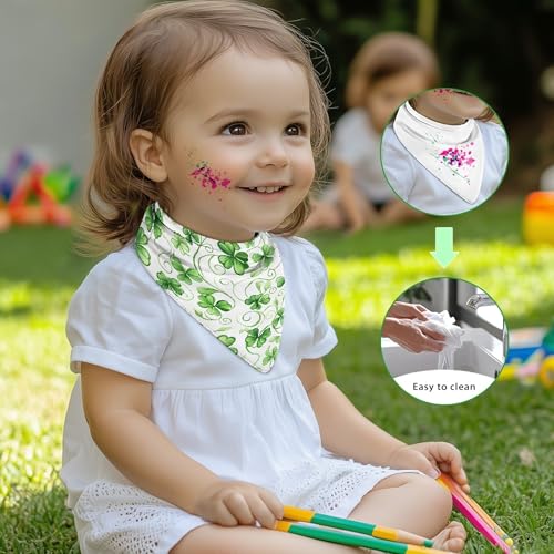 Baby Bibs for Drooling and Teething Soft Absorbent Baby Bibs Girls Bibs Baby Spit Up Bibs3