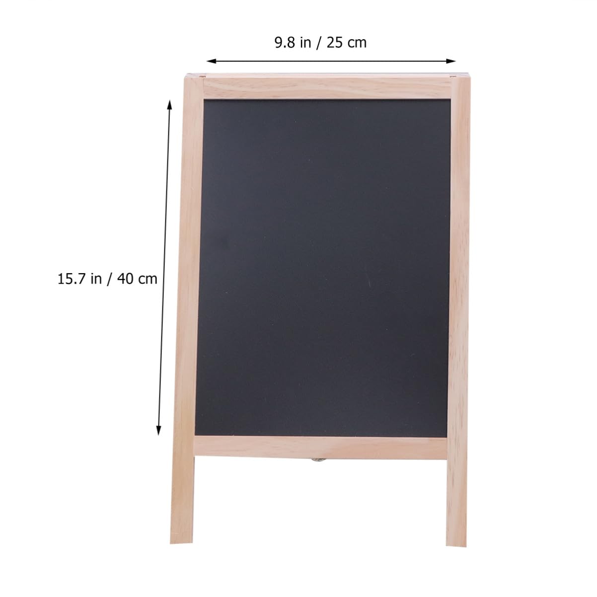 Tableau Noir Double Face en Bois 25x40 Cm Trépied Support Chevalet pour Comptoir de Bar Bureau Scolaire Garçon et Filles Couleur Aléatoire
