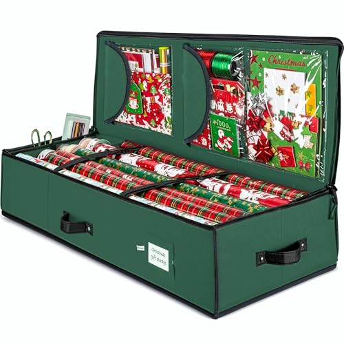ZOBER Gift Wrapping Paper Organizer Storage - 40' Gift...