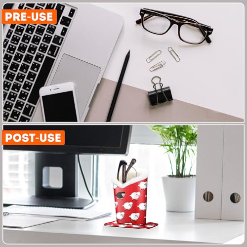 Image of Pack of 2 Plush Lined Eyeglasses Holder Stand Protective Glasses Case For Desks Or Nightstands