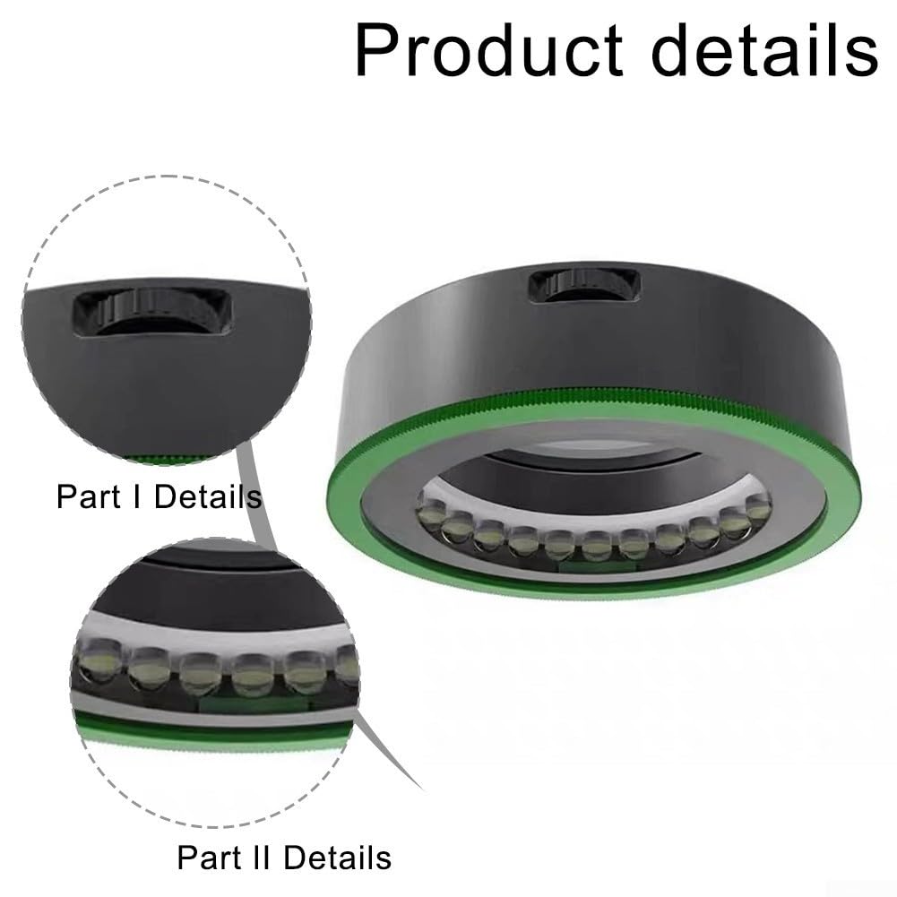 Lampada da microscopio con sorgente luminosa polarizzata regolabile a LED per luce ad anello per illuminazione ad alta messa a fuoco, diametro interno 47 mm, struttura interamente in