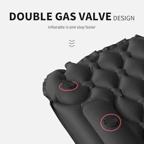 Miniatura 6 de Colchoneta de dormir inflable para camping, colchoneta de dormir con almohada de 77 x 24 pulgadas, alfombrilla de dormir ultraligera con bomba de