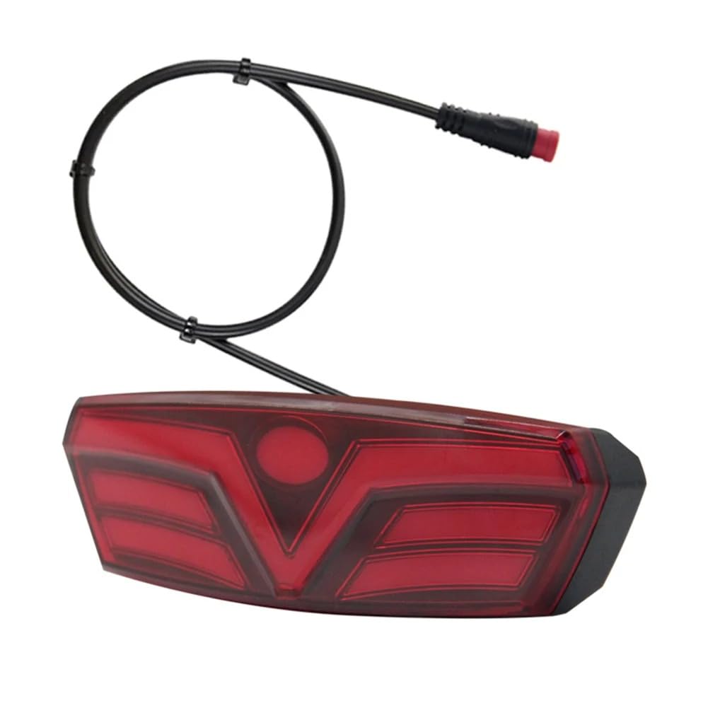 48V Bicicletta Elettrica Fanale Posteriore LED Avvertimento Lampada Posteriore 2Pin Connettore Impermeabile Accessori per Bici Elettrica