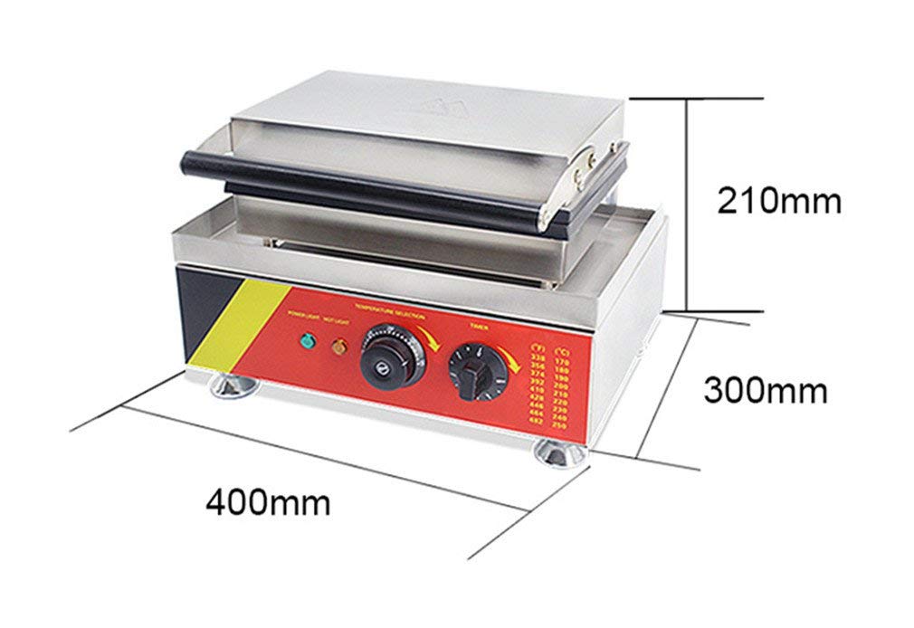 CGOLDENWALL NP-527 Gofrera Máquina de Gofres de Perrito Caliente con Lollipop 6pcs Commercial Waffle Maker Eléctrica Antiadherente con Termostato Digital丨Temporizador de 0-5 Minutos Certificado CE