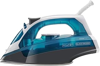 BLACK+DECKER - Plancha de Vapor 2200W | Antical | Golpe Vapor 120g/min | Vapor Vertical | Vapor Contínuo 30g/min | Suela Acero Inoxidable | Antigoteo | Azul