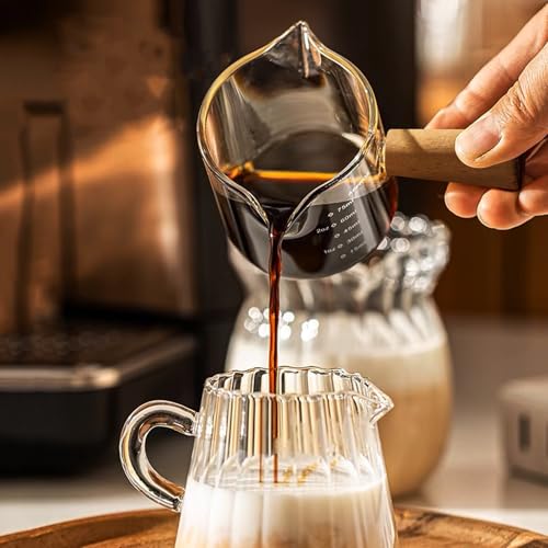 Set de 2 vasos medidores de espresso con mango de madera miniatura 7