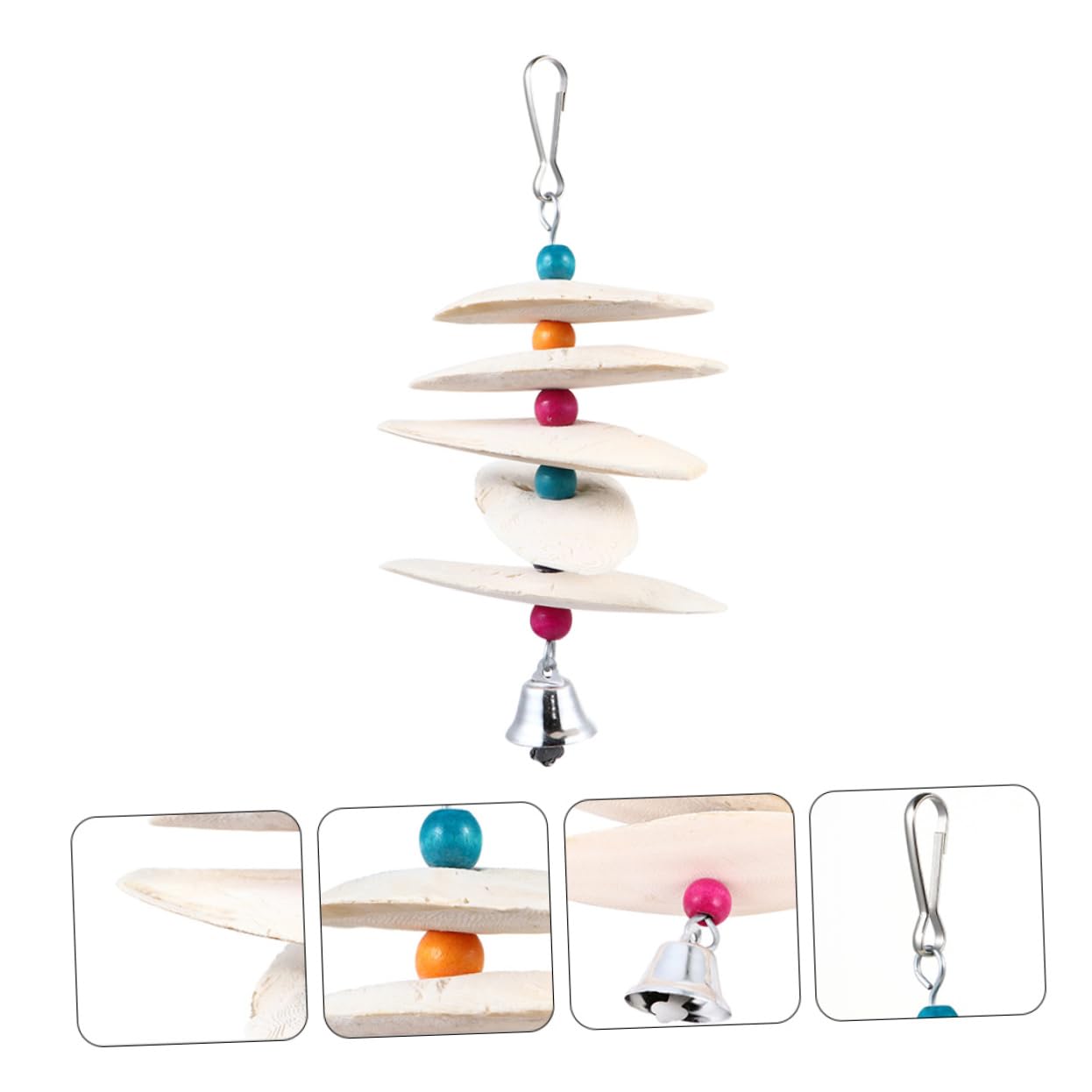 YARNOW 6 Pièces Os de seiche de Perroquet Jouets à mâcher Jouet en os de seiche Squid Parrot Jouets pour Animaux de Compagnie Jouet à mâcher en os sépia écureuil Mordant la molaire Puzzle