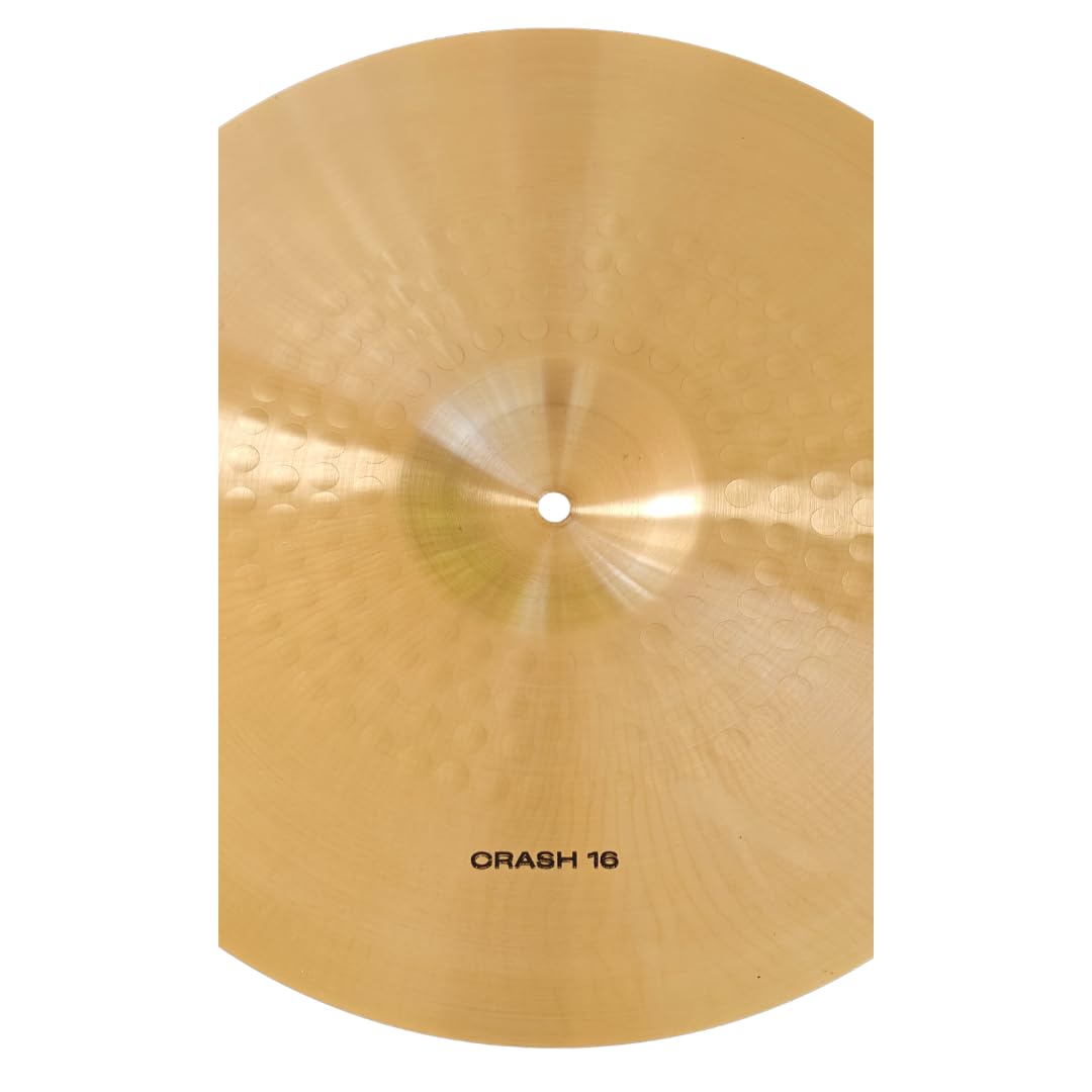 Cymbals - Piatti martellati per batteria acustica in lega B8 Serie Session Pro - Hi-Hat 14 - Crash 16 Crash 18 - Ride 20 (CRASH 16)