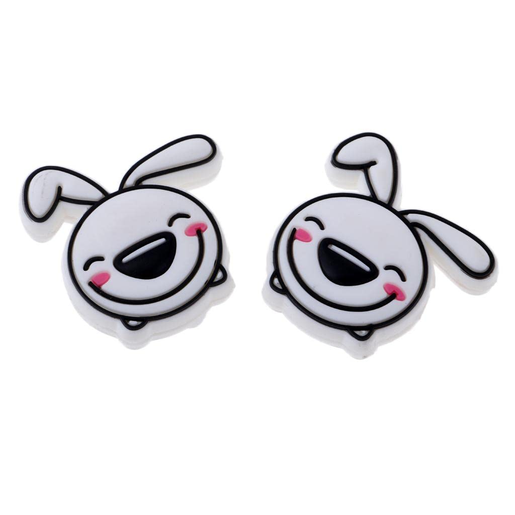 arythe 2 Pieces Tennis Racquet Shock Absorber Vibration Dampeners White Rabbit