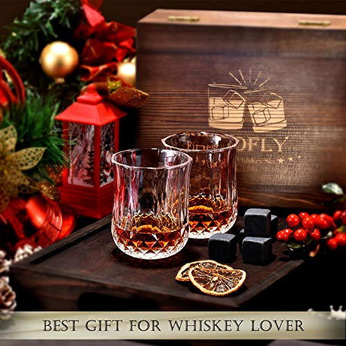 Father's Day Oaksea Gifts For Men Dad, Whiskey Stones Rocks Gifts Set With Whiskey Glasses, Anniversary Birthday Gift For Him Husband Boyfriend Brother, Cool Bourbon Scotch Cocktail Set Gifts #TOP5