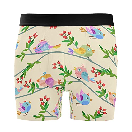 Calzoncillos bóxer para hombre Vnurnrn elásticos premium con patrón botánico pack de 2