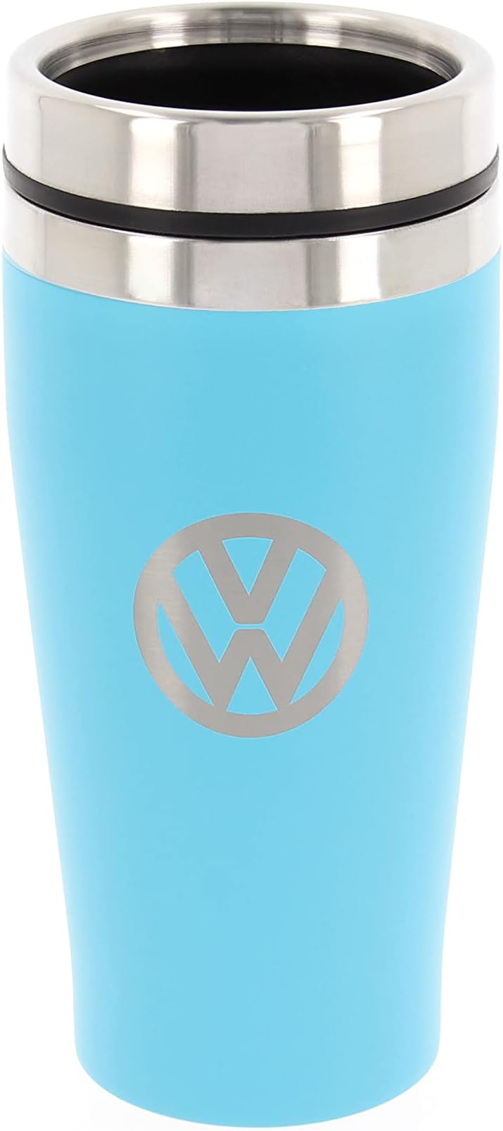BRISA VW Collection - Volkswagen Insulated Stainless Steel Thermal Mug in Original VW Design (Double-Walled / 450 ml/Turquoise)