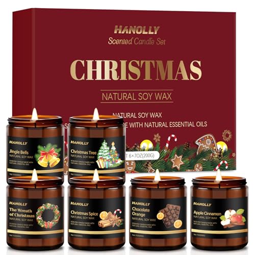 Christmas Scented Candles Set 6 Pack