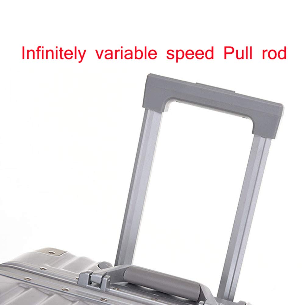 Valigie Trolley con Telaio Alluminio con Rotelle Girevoli,Leggero ABS + PC Valige da Viaggio Rigido con Porta USB,71cm