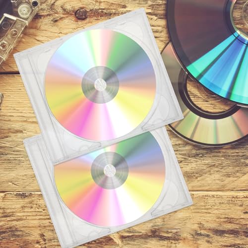 Caja para almacenamiento de CDs y DVDs Abaodam de plástico con diseño compacto 6