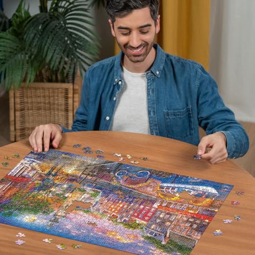 Puzzle 1000 pièces Coucher de soleil sur Amsterdam Ravensburger France - vue 5