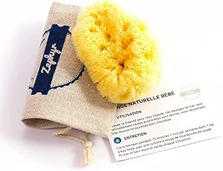 Zephyr® - Natural Sea Baby Bath Sponge (3- 3,5 inches) - Gently cleans babies and newborn delicate skin - Vegetable and washable