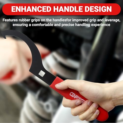 CENFORGE Cenfoge Universal Coilover Adjustment Spanner Wrench Set, 4-PC. Tool Kit for Suspension System and Shock Adjustments, with 3/8" Drive Hole, Universal Fit Most Coilovers Shocks. - Image 5