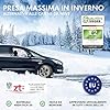 WALSER Premium Calze da Neve Omologate Italia EN 16662-1, set di due catene da neve in tessuto per auto, 2 catene invernali per auto grigio/nero snow sock dimensioni cerchi R13-R22, XL