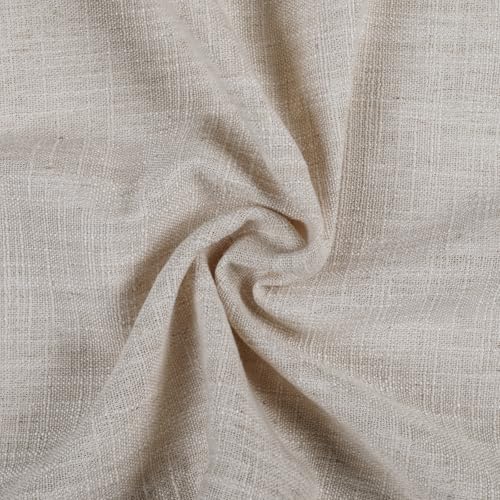 Image of TWOPAGES 34 inch inch W x 45 inch inch L Linen Blend Cafe Curtains for Kitchen Window, Light Filtering Pinch Pleated Tier Curtains, Modern Farmhouse Half Window Curtains for Small Window, Burlywood Birch, 2 Panels