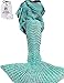 Produktbild Meerjungfrau Decke, Handgemachte häkeln meerjungfrau flosse decke für Erwachsene, Mermaid Blanket alle Jahreszeiten Schlafsack Bestes Geschenk für sie (180 grün)