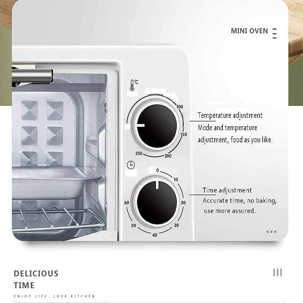 Forno tostapane, Mini Friggitrice Ad Aria, A Convezione Da 10 Litri for Tostapane Multifunzione Elettrico Digitale Girarrosto Fornello, (Color : White) (Col(White)