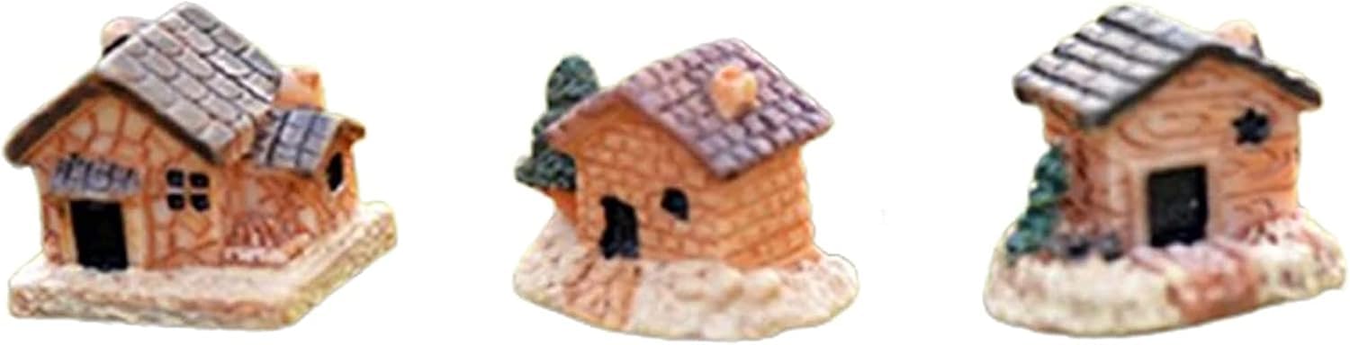 YATUOPNG Lovediyxihe Resin Ornaments Mini House Decoration Set DIY Micro Landscape Accessories Durable Water-Proof Non-Fading Garden Miniature Statue