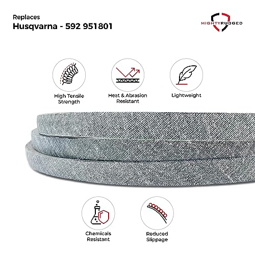 Image of MightyRugged 592951801 Husqvarna Deck Belt Replacement - Belt Length 152 inch - Premium, Heavy-Duty, Aramid Cord for Husqvarna Zero-Turn 54 inch Deck Mowers, Z254F