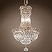 Invisible 6 Lt 12" Chrome Chandelier W/European/Swarovski Crystals & Led Bulbs