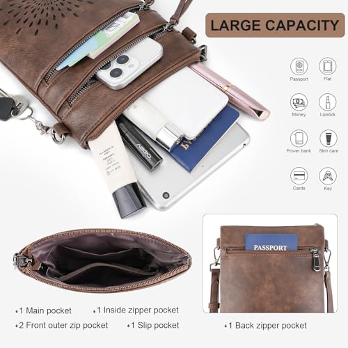 APHISON Crossbody purse for Women, Vegan Leather Sunflower Crossbody Phone Handbags with Adjustable Strap2