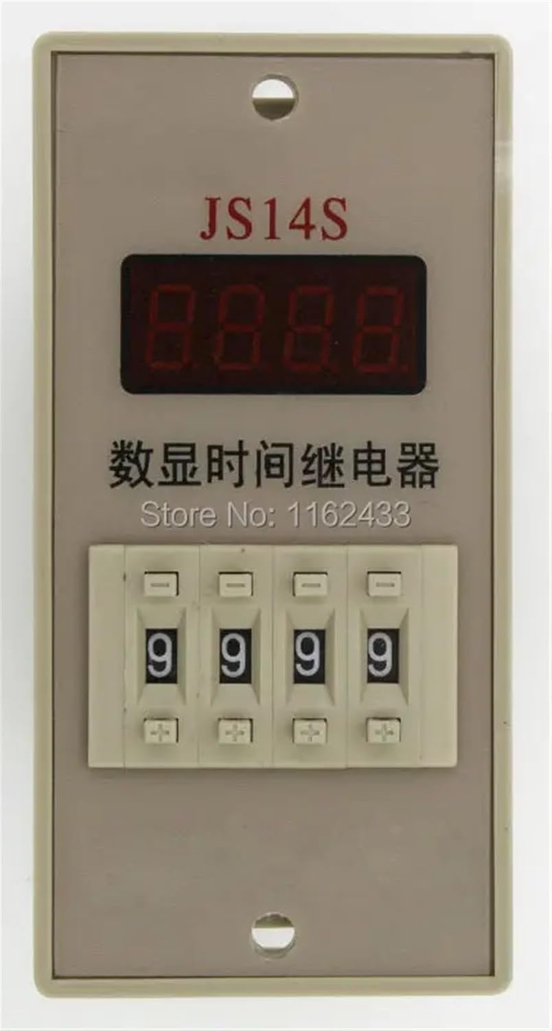 JS14S-4 DC 12V on-delay DPDT time Relay JS14S Series 12VDC delay Timer 99.99s 999.9s 9999s 9999min 99min59s 99h59min 9999 (Size : 9999h)