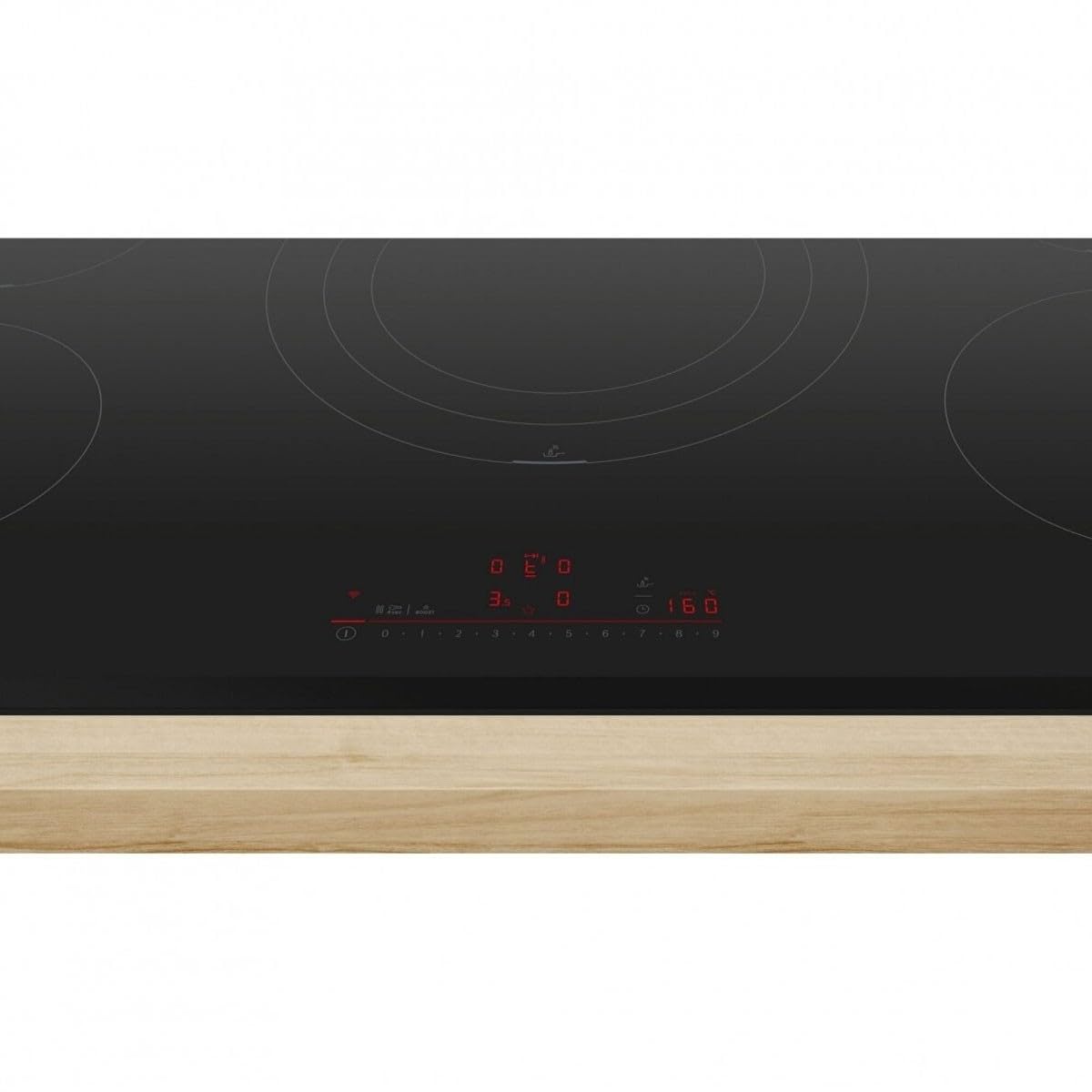 Bosch PIV931HC1E Serie 6 Placa de inducción 90 cm 5 zonas estándar | Placa de inducción con sensor de temperatura, calentamiento rápido, selección automática de zona de cocción, Made in Europe