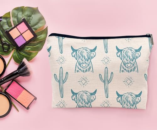 Image of Western Makeup Bag,Western Gifts For Women,Cow Makeup Bag,Cowgirl Stuff,Western Stuff For Women,Western Gifts,Cowgirl Gifts(COW H)
