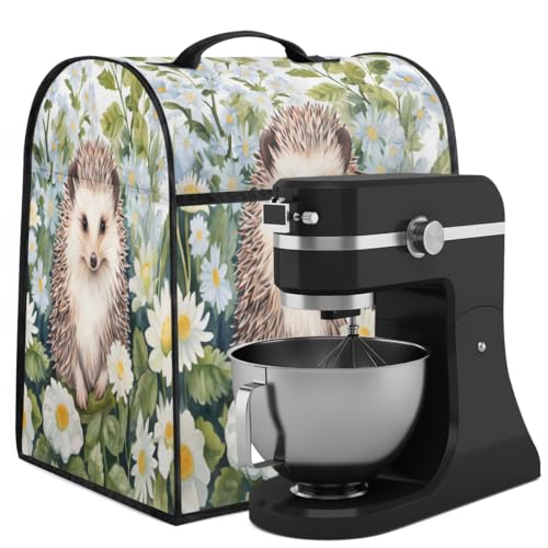 Coffee Maker Cover Flower Hedgehog Kitchen Appliance Covers Small Appliance Covers Blender Cover Juicer Cover Dust Covers for Kitchen Appliances with Top Handle and Pockets,Washable,C942