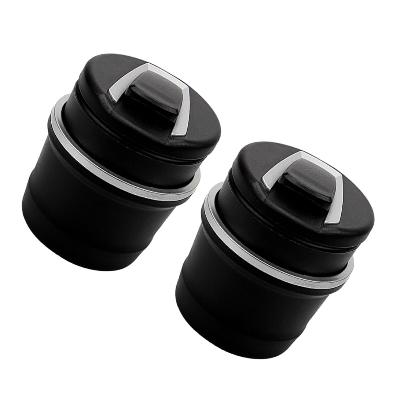 STOBAZA 2Pcs Portable Car Ashtray with Lid Multifunctional Cigarette Ash Tray for Car Home Office Lightweight Design for Smokers Prevents Soot Spillage